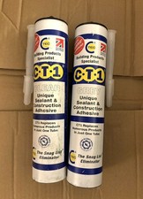 CT1 Adhesive & Sealant 290ml Waterproof Metal Wood Plastic Glass (Clear & Grey) 