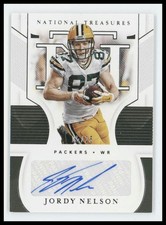 2020 Panini National Treasures Signatures Jordy Nelson #S-JNE card