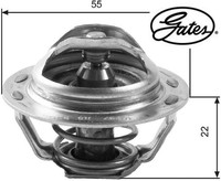 Gates TH13783G1 Thermostat FüR KüHlmittel Thermostat KüHlmittel