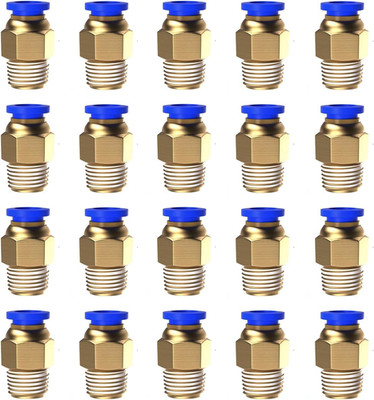 20Pcs 1/4'' Tube OD X 1/8 NPT Male Push to Connect Fittings - Air Water Quick Con