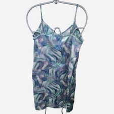 Retro 90s Multi-coloured mini slip dress