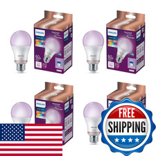 Philips Smart Led Full Color Light Bulb 4-Pack A19 60W 800Lm E26 Indoor Sunset
