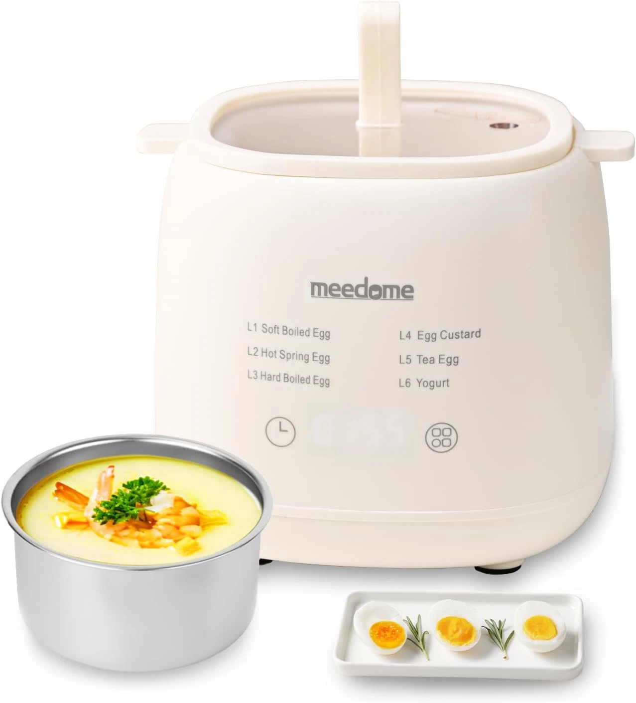 Electric Egg Cooker 6-In-1 with Auto Shut Off, Egg Steamer for Soft/Hard Boiled