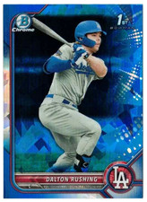 DALTON RUSHING 2022 Bowman Draft Sapphire #BDC-84 LA Dodgers Rookie 1st RC!