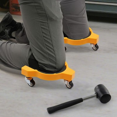 Roller Knee Pad Pair Rolling Wheeled Pads Work Construction Easy Flooring Wheels