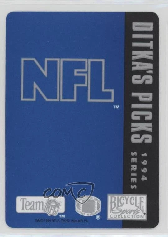 1994 Bicycle Ditka's Picks Playing Cards Ben Coates #7H - Image 2 of 2