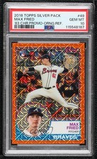 2018 Topps Silver Pack 1983 Design Chrome Orange 4/25 Max Fried #49 PSA 10 i6e