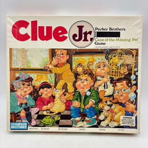 VINTAGE Clue Jr Case of the Missing Pet COMPLETE Parker Brothers 1989 Junior