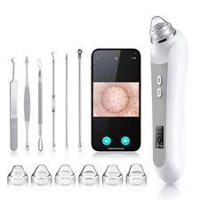 Blackhead Remover Vacuum with Camera, Pore Vacuum for Men  Women, 6 Heads