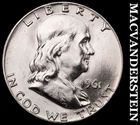 1961-D Silver Franklin Half Dollar - Choice Gem Brilliant Unc++++  #J8564