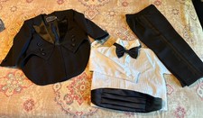 TUXEDO PAGEANT WEDDING TAILS Shirt Cummerbund Bow Tie NWT 24M Lil s Dolly s LIDA