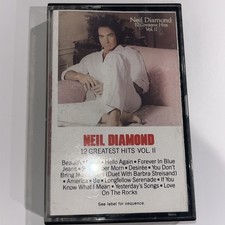 Neil Diamond Cassette Tape 12 Greatest Hits Vol 2