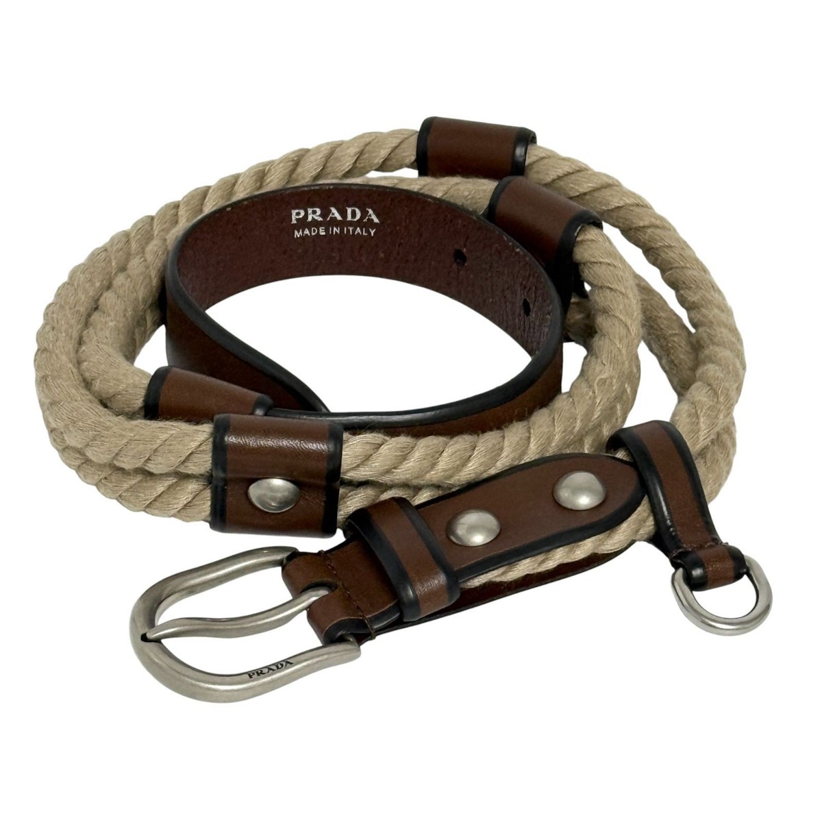 Prada Men's Leather Cord Rope 80-90cm belt | eBay