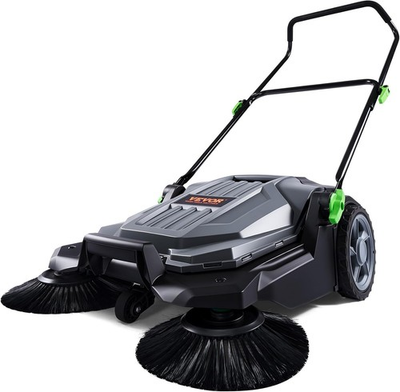 #ad Walk behind Hand Push Floor Sweeper 25.6quot; Width 5 Gallon Waste Container VEVOR $93.66