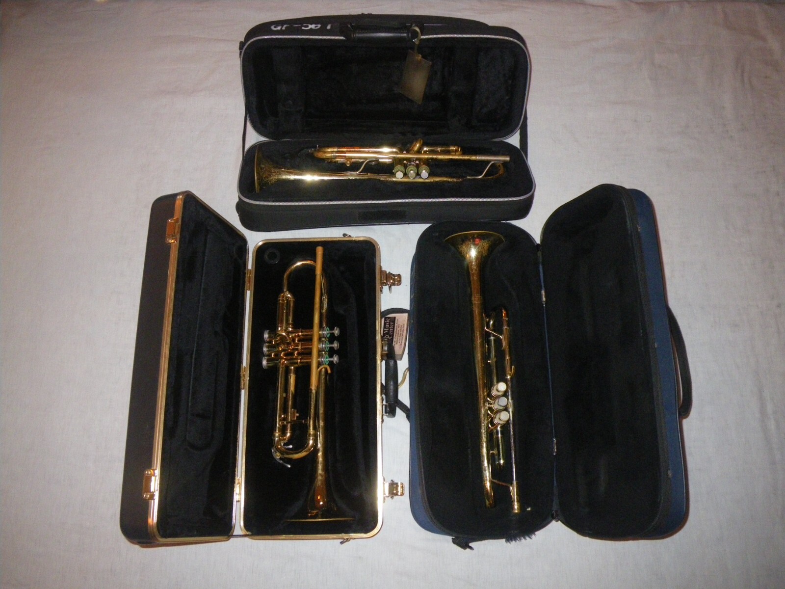 LOT OF 3 Bb TRUMPETS for PARTS or REPAIR GETZEN 300 SERIES, HOLTON