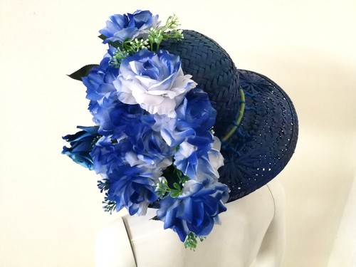 Hut Frau Royal Ascot Kentucky Derby Unkraut Luxus Party Mode ikonische Blumen - Bild 6 von 24