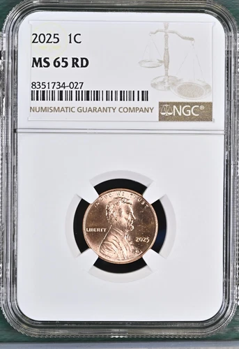 2025 LINCOLN UNION SHIELD CENT PENNY NGC MS65RD BU UNC DETAILED COIN #Y