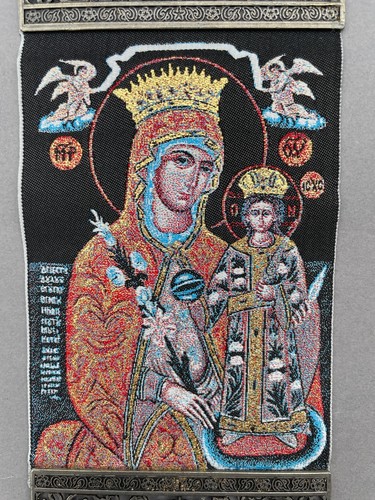 Die duftende Blume Theotokos Mutter Gottes Wandteppich Wandbehang mit Kreuzen - Bild 2 von 8