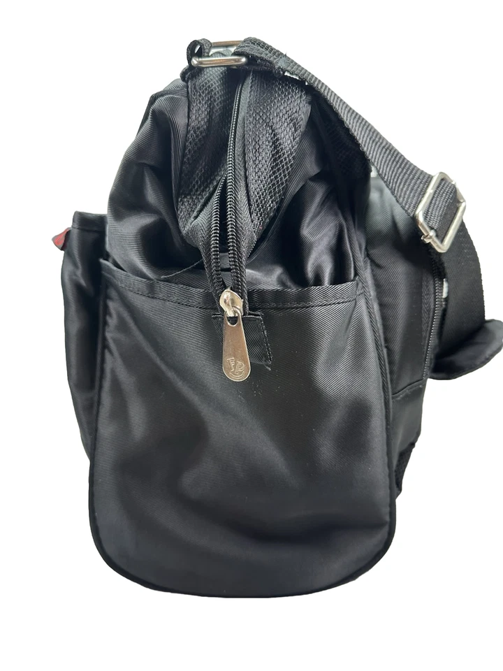 Fisher Price Fastfinder 豪华宽开口信使尿布袋黑色 — 第 3/4 张图片