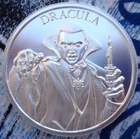 1 oz. 2023 DRACULA Vintage Horror Series BU rounds .999 fine silver