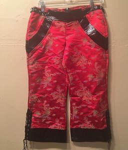 Lip-Service-034-Hollywood-Geisha-034-Red-Brocade-Pants-with-Lacing