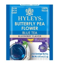 Hyleys Butterfly Pea Flower Tea – Blue Tea with Natural Blueberry Flavor – 25 TB