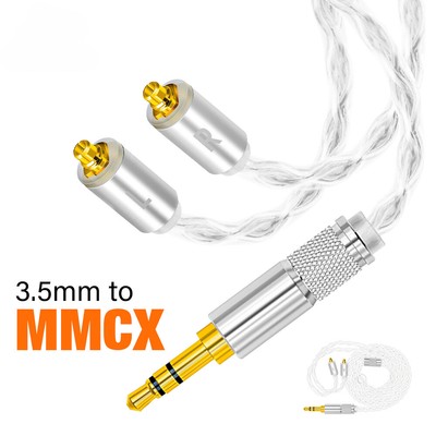 3.5MM/8 Pin/Type C USB C to MMCX Cable Core Silver Plated Earphone Upgraded Cord