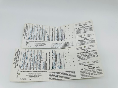 Vintage 1990s Pennsylvania Hunting License Lot Archery Turkey Deer Fish - Picture 15 of 16