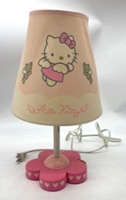 Vintage 2000 Rare Sanrio Angel Flying Hello Kitty Pull String Lamp w/ Shade