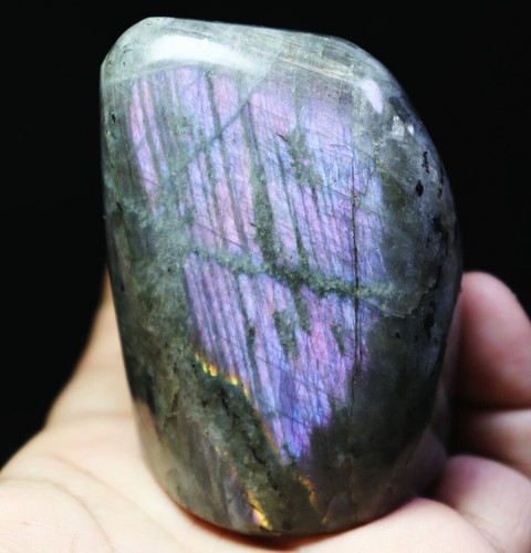 Bonita piedra cristal cuarzo espectrolita destello arco iris pulido natural - Imagen 12 de 12
