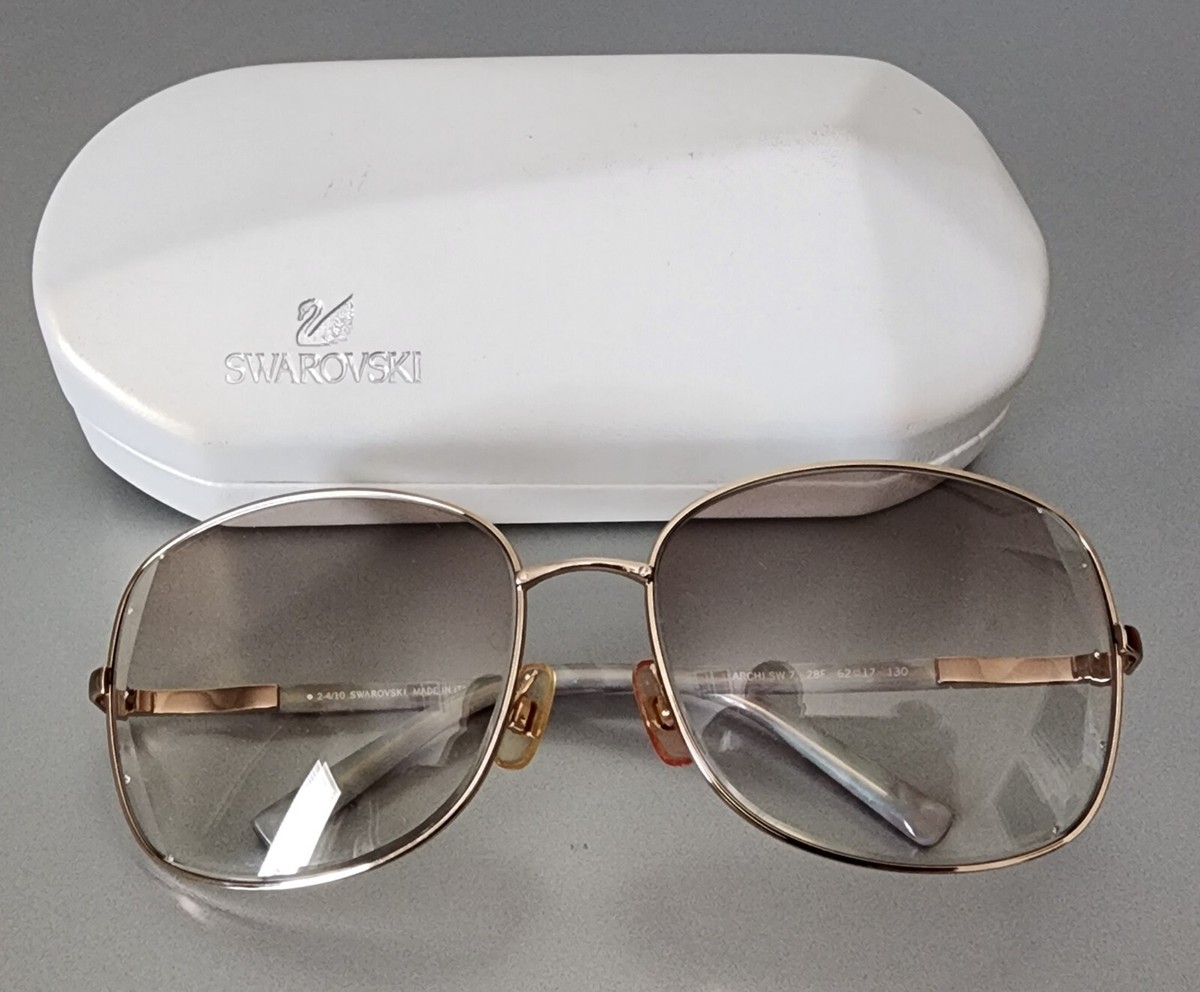 Swarovski sunglasses white with gold trim Swarovski SK1007 eyeglasses for women in PALE GOLD main image 4