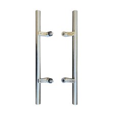 Stainless Steel Offset Style Back to Back Glass Door/Barn Door Push Pull Handle