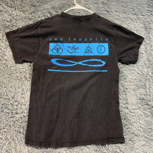 Vintage 1990 Led Zeppelin T Shirt sz LG- 2 Sided ZOSO Winterland rock band tee - Picture 6 of 10