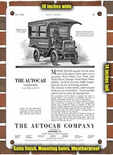 Metal Sign - 1918 Autocar Parcel Post Truck - 10x14 Inches