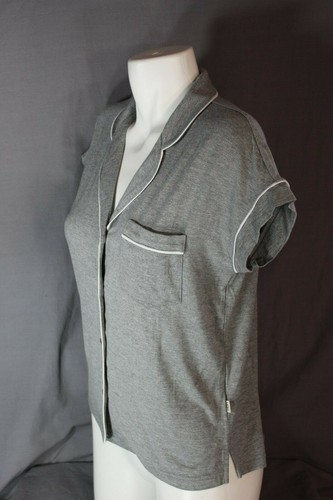 Ugg gray sleepwear pajama top button down shirt size XS - Picture 2 of 4
