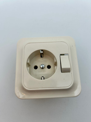 Merten System Atelier Basis Abdeckung Schuko UP Steckdose + Schalter Cremeweiß