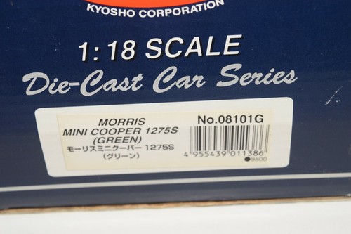 A12 1:18 KYOSHO 8101G MORRIS MINI COOPER 1275S GREEN WHITE ROOF MIB RARE - Bild 5 von 5