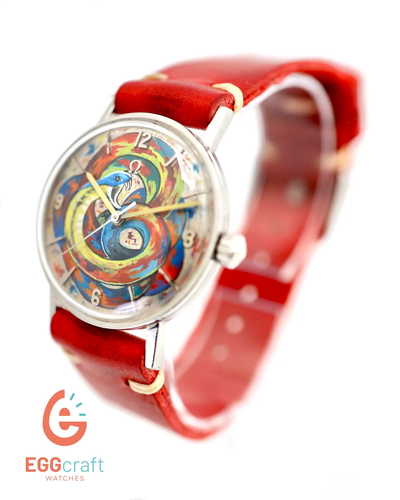 1962 Vintage Omega Ladies watch Hand Painted Snake On The Original Dial (32mm) - Picture 3 of 8