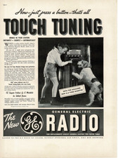 1937 GE General Electric Radio Model F-107 Floor Console Vintage Print Ad 9