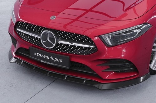 Spoiler Avant / Becquet Séparateur Pour Mercedes Classe A W177 (2019+) - ABS Noir Brillant - 4