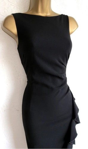 Coast Womens Dress UK 12 EU 40 US 8 Black Evening Cocktail Party - Picture 2 of 8