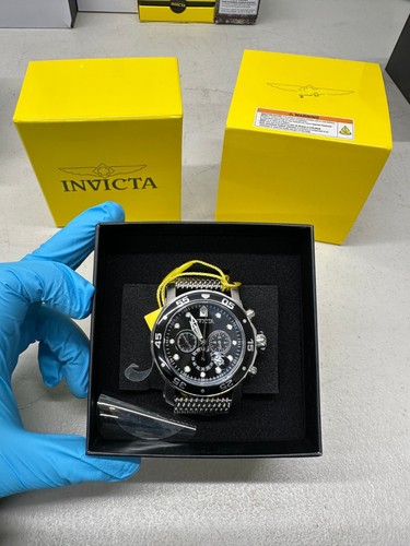 Invicta Pro Diver Chronograph GMT Date Quartz Black Dial Men's Watch 47236 -USED
