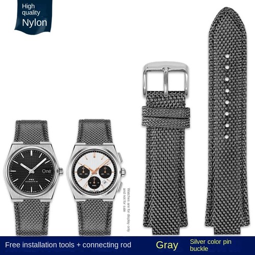 Cinturino orologio 26x12mm cinturino nylon per Tissot 1853 PRX T137.410 nero verde grigio - Foto 26 di 32