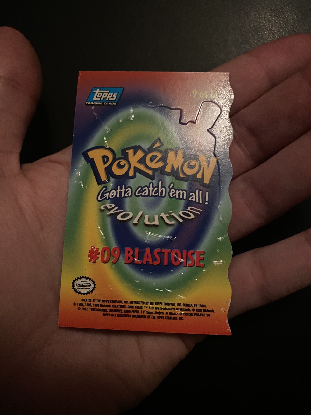 1999 Topps Pokemon The First Movie Die-Cut Blastoise #9 of 12 (Damage) - Picture 4 of 5