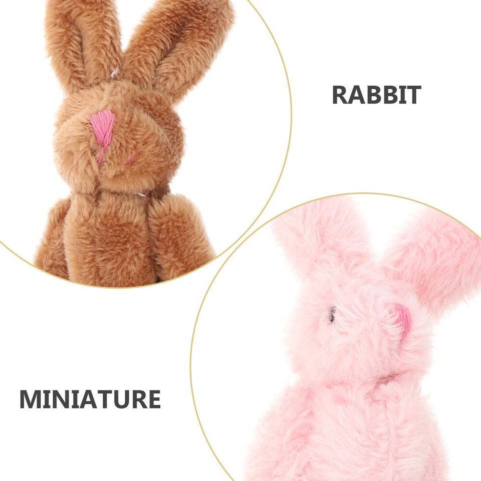 20PCS Joint Bunny Doll Toys Christmas Costume Plush Toy Joint Rabbit