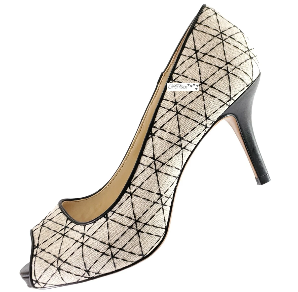 BRUNO MAGLI Cream and Silver Peep Toe Pumps (37.5) – The Freperie