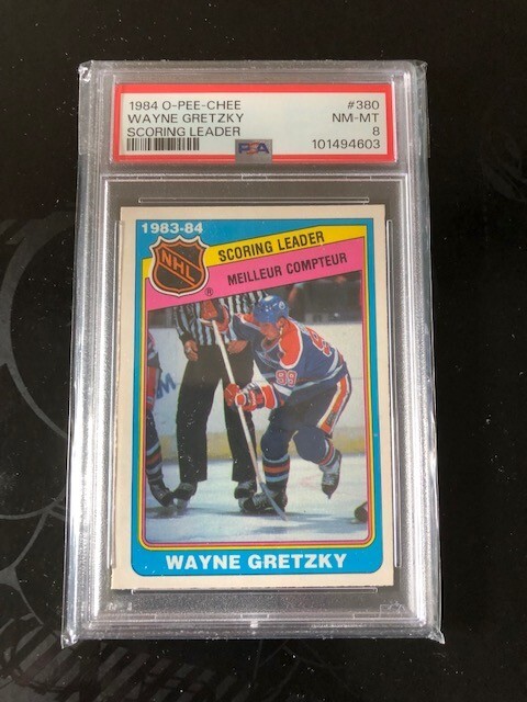 1984-85 O-Pee-Chee - #380 Wayne Gretzky HOF PSA 8