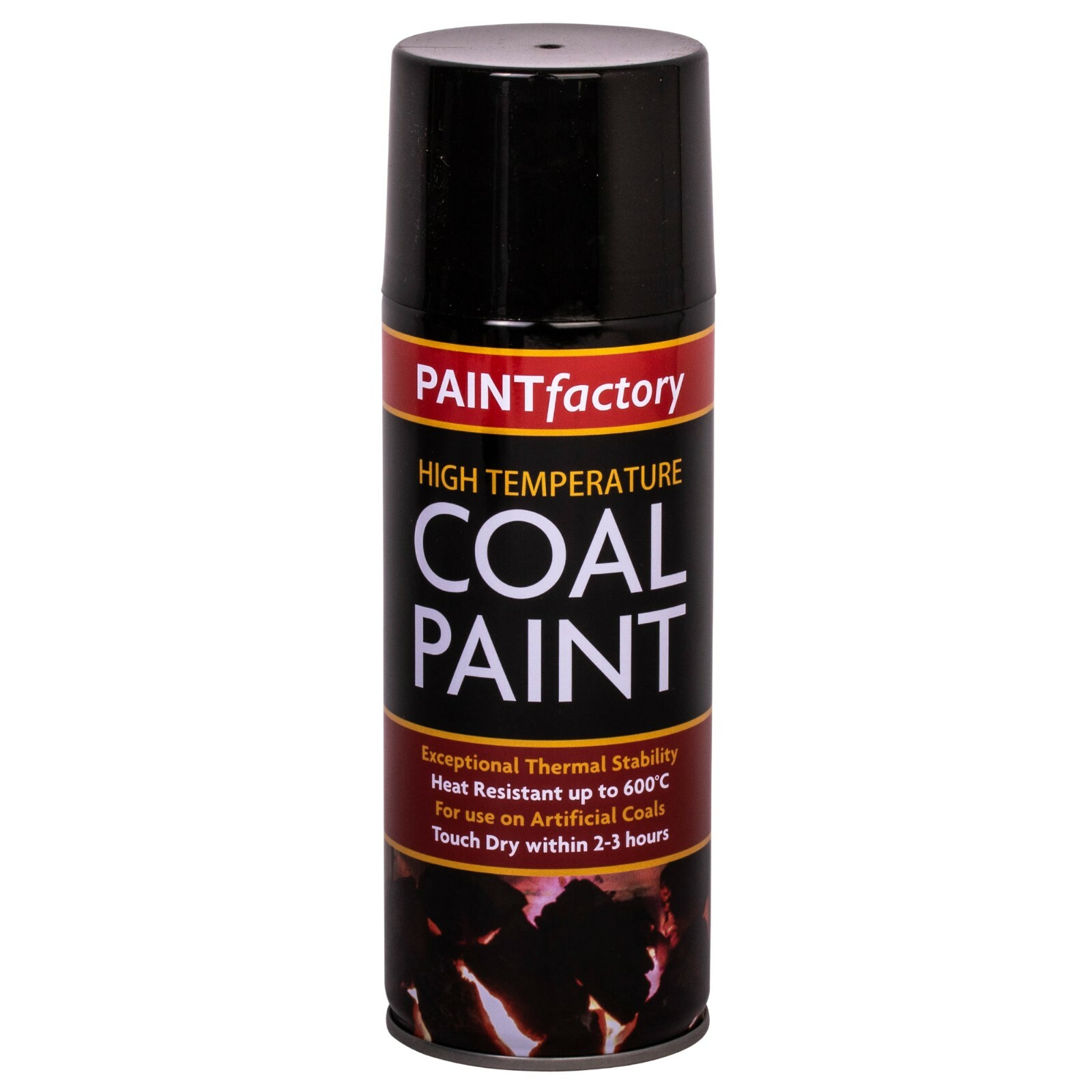 PaintFactory Coal Paint Rejuvenates Gas Fire Coals Spray Can Black Matt