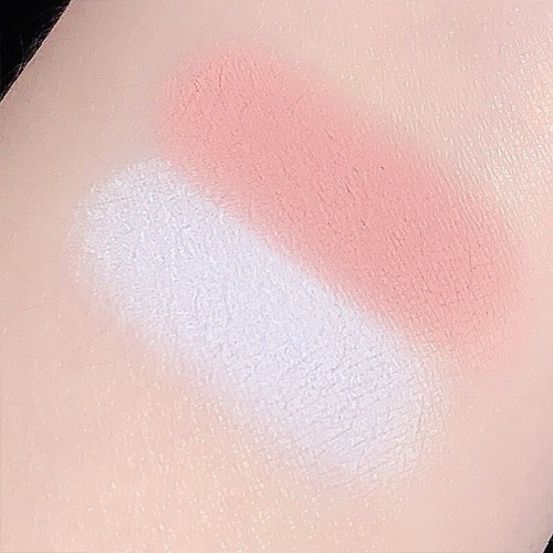 Paleta bicolor mate colorete albaricoque rosa rojo pigmento mejilla K - Imagen 20 de 29
