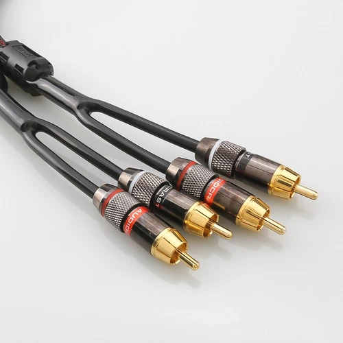 2RCA Male to 4 RCA Male Dual Y Speaker Adapter Wire Stereo HiFi Video Audio Wire - Picture 9 of 9